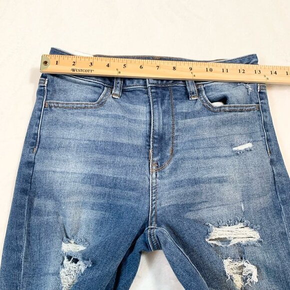 American Eagle next level stretch super high rise jegging distressed jeans - Picture 10 of 12